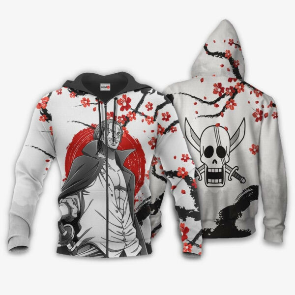 Red-haired Shanks Japan Cherry Blossoms One Piece Anime 1k668 Cartoon Graphic Outfits Aop 3d Hoodie, Zip Hoodie 1935