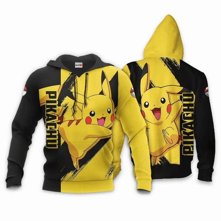 Pokemon Pikachu 3d Hoodie Zip Hoodie