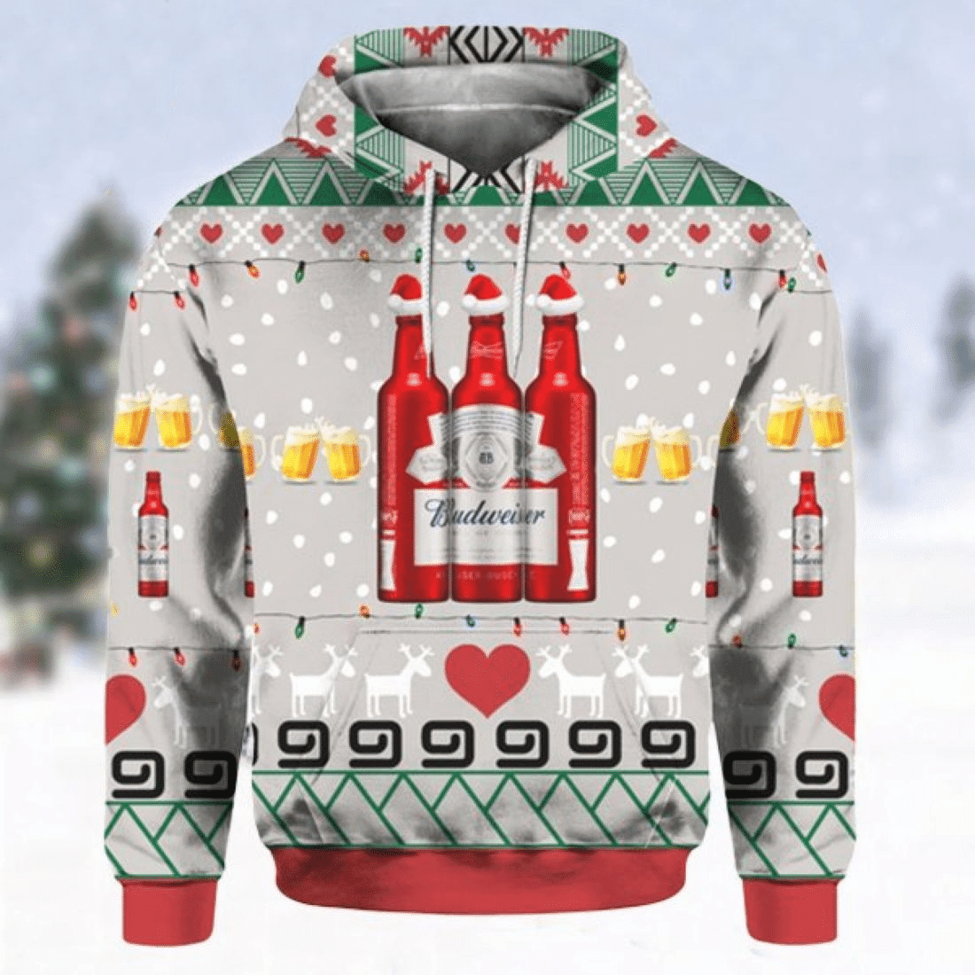 Budweiser Beer 2 Fan Gift, Budweiser Beer Aop Hoodie