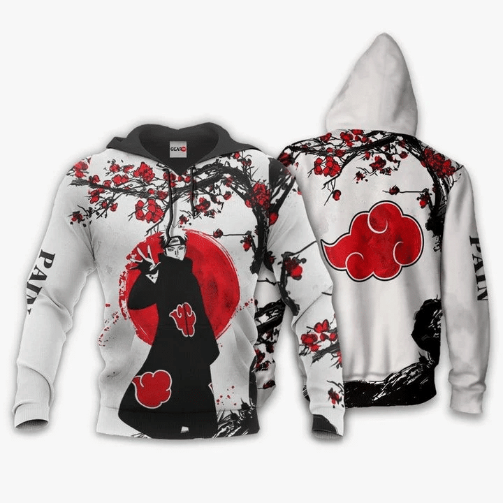 Akatsuki Nagato Naruto 3d Hoodie Zip Hoodie