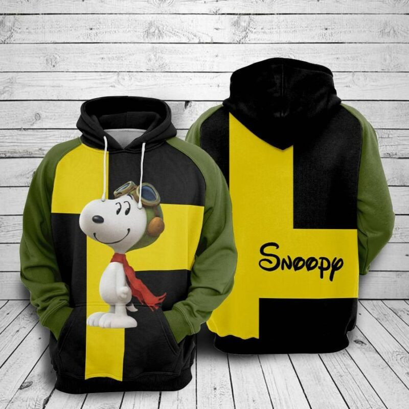 Snoopy Cartoon Peanuts 1 Over Print 3d Hoodie Zip Hoodie