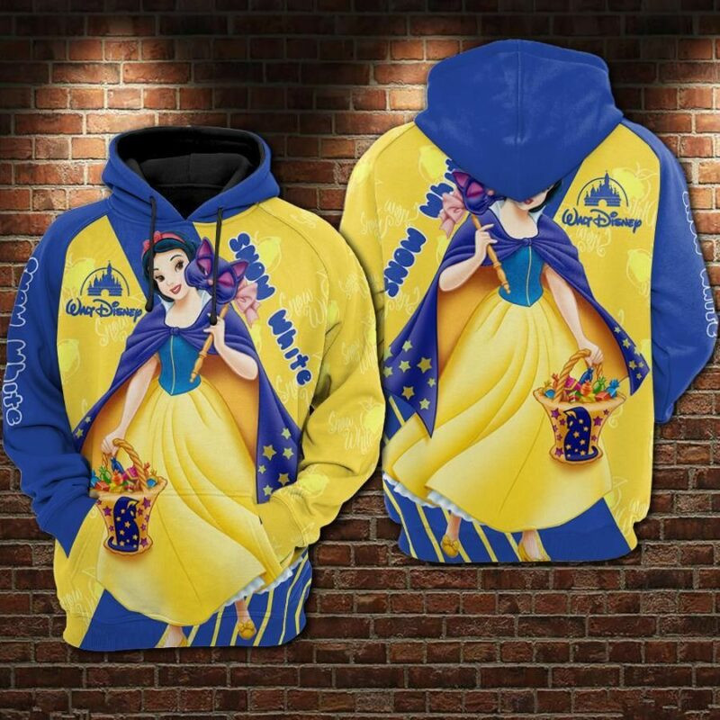 Snow White Cartoon Snow White And The Seven Dwarfs Walt Over Print 3d Hoodie Zip Hoodie