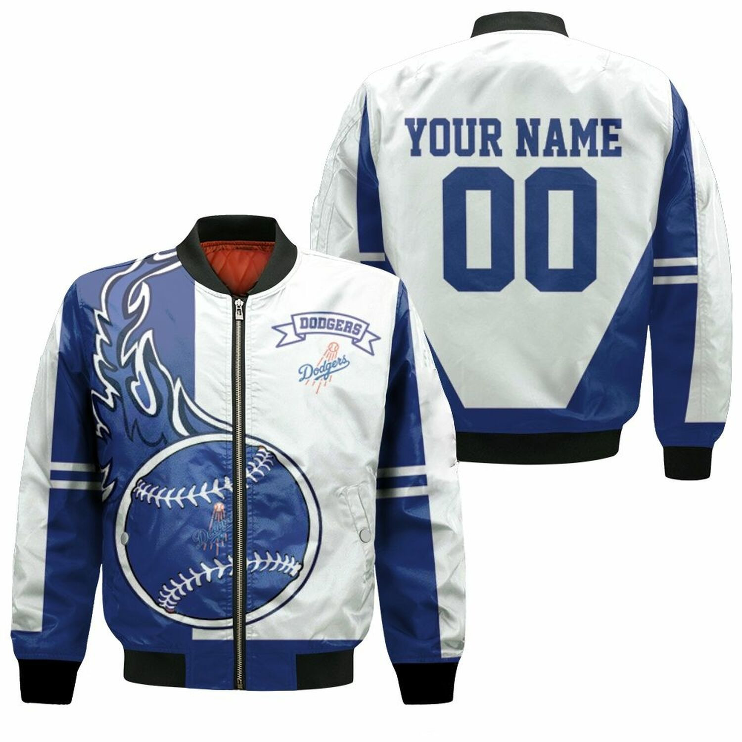 Los Angeles Dodgers Custom Name Number Bomber Jacket V14