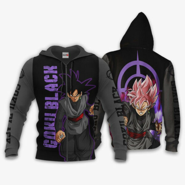 Goku Black Rose Dragon Ball Z Anime 1k282 Cartoon Graphic Outfits Aop 3d Hoodie, Zip Hoodie 753