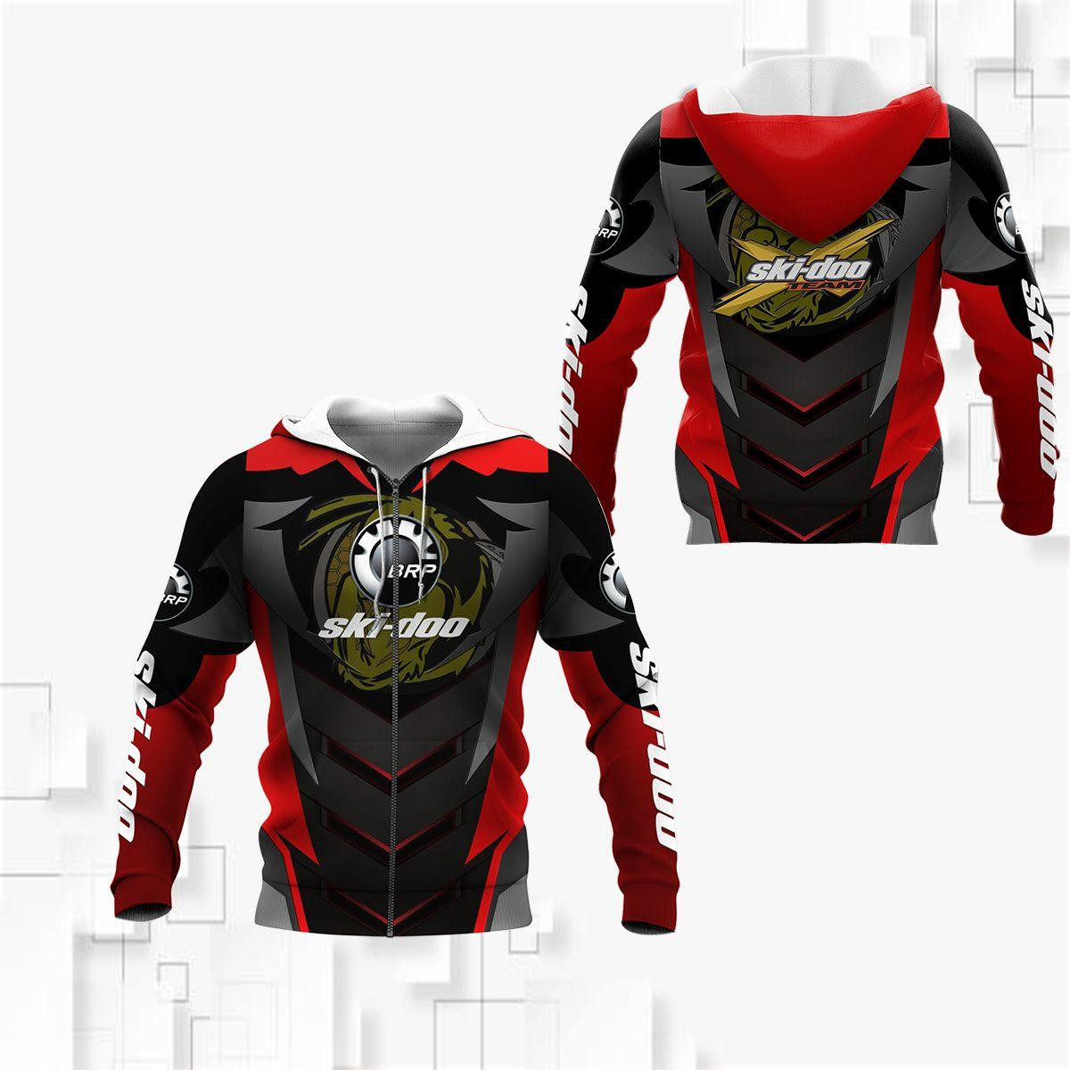Ski-doo Racing Team 7k833 3d Zip Hoodie Hoodie Ii0