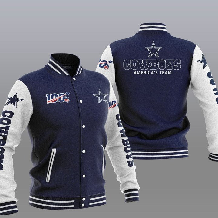 Cowboys Dark Blue America Team Baseball Jacket