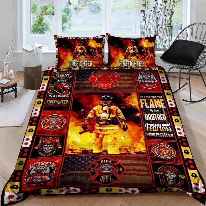 Firefighter Bedding Set I Am A Fearless Firefighter Duvet Covers