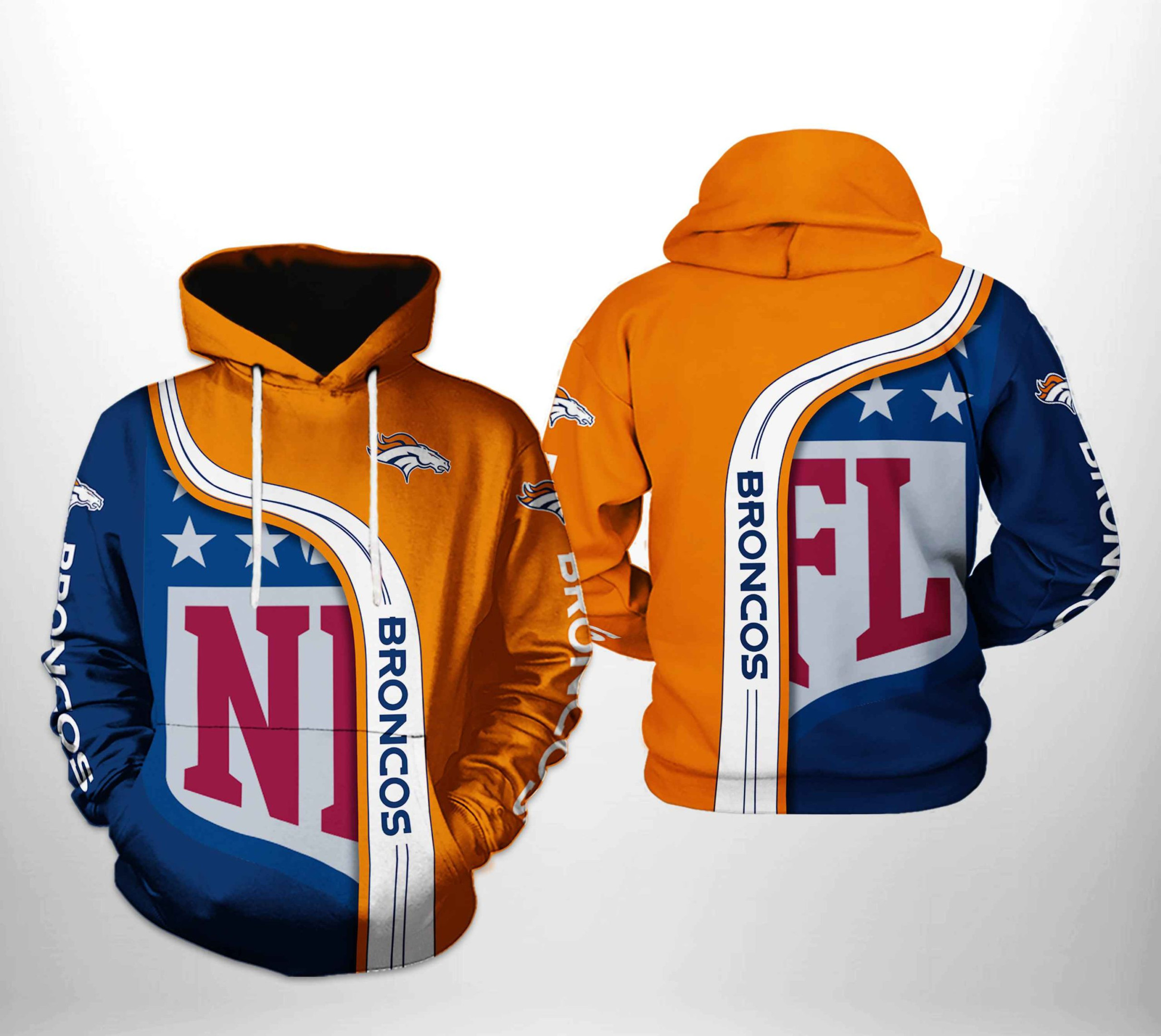 Denver Broncos Team 3D All Over Print Hoodie & Zip Hoodie