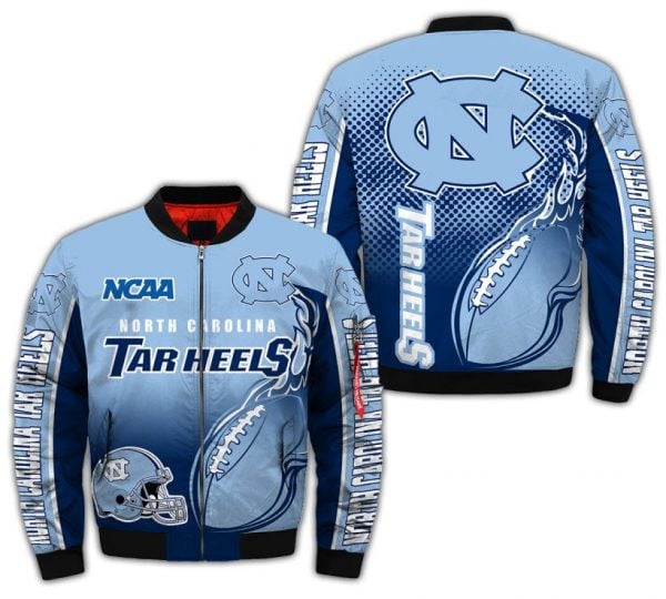 North Carolina Tar Heels Fire Blue Bomber Jacket