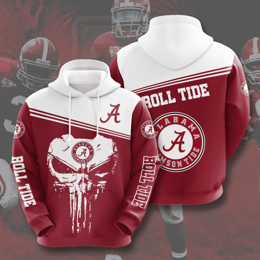 Alabama Crimson Tide 3D All Over Print Hoodie & Zip Hoodie