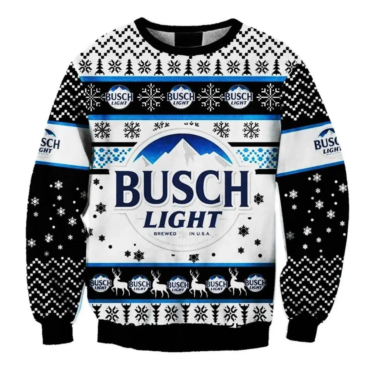 Busch Light Christmas Season Ugly Christmas Sweater