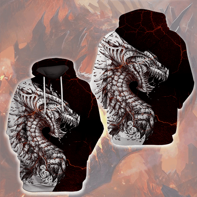Dragon Fire 3d Hoodie Zip Hoodie