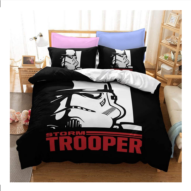 SW Bedding Set SW Stormtrooper Face Graphic Duvet Covers