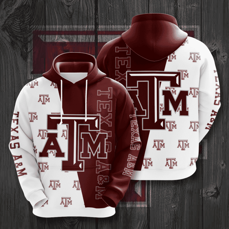 Texas A&M Aggies 3D All Over Print Hoodie & Zip Hoodie
