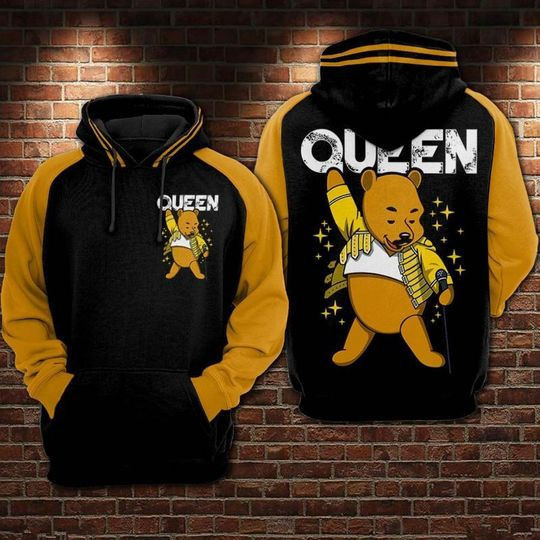 Pooh Queen Over Print 3d Hoodie
