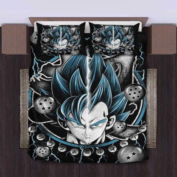 Dragon Ball Bedding Set Vegeta Goku Dragon Balls Pattern Duvet Covers Black