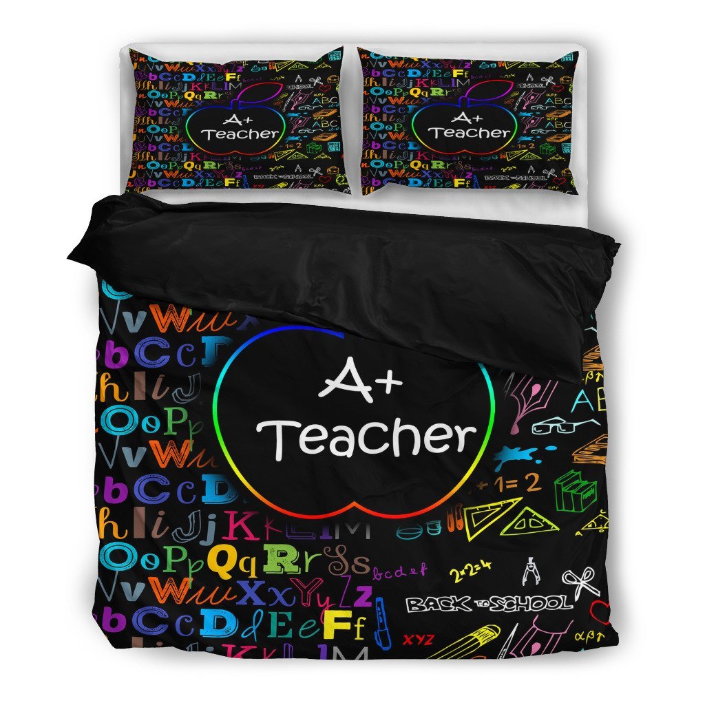 Teacher Bedding Set A Plus Teacher Syllables Pattern Duvet Covers