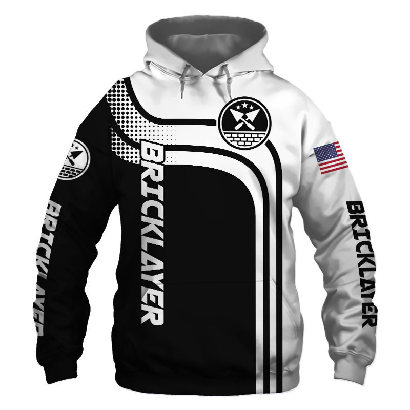Bricklayer Black US Flag 3D All Over Print Hoodie & Zip Hoodie
