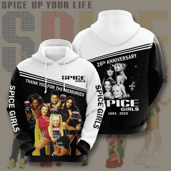 Spice Girls 26th Anniversary 1994 2020 Signature Design Gift For Fan Custom 3d Hoodie All Over Printed Hoodie