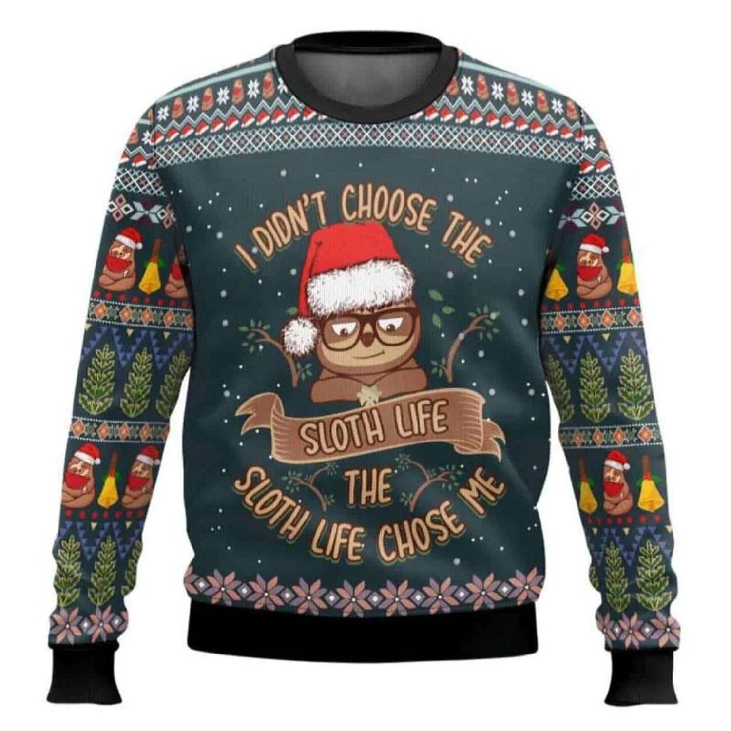 Sloth Life Ugly Christmas Sweater