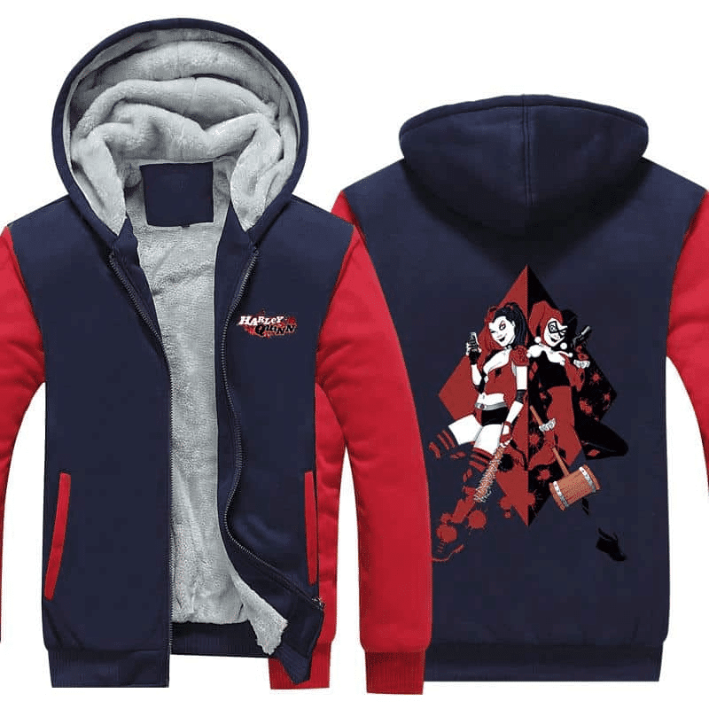 Harley Quinn Sisterhood Weapon Action Dope 1k223   Cartoon Graphic Outfits Aop Fleece Jacket