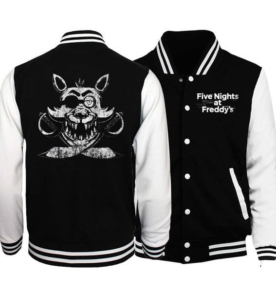 Foxy Five Nights At Freddy’s Fnaf 3 Baseball Jacket Sweatshirt