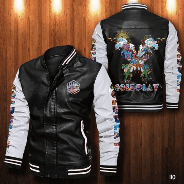 Coldplay Band Multi Color Music Band Thank You For The Memories 5k634 Gifts Lover Leather Bomber Jacket 9