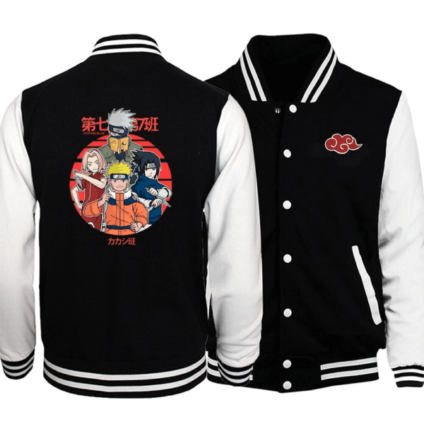 Naruto Hatake Kakashi Sakura Sasuke Team 7 Naruto Anime Baseball Jacket 353