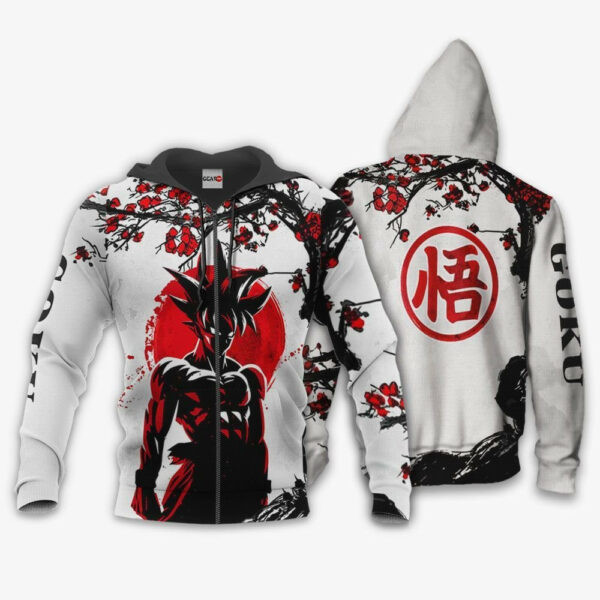 Goku Japan Cherry Blossoms Dragon Ball Z Anime 1k271 Cartoon Graphic Outfits Aop 3d Hoodie, Zip Hoodie 461