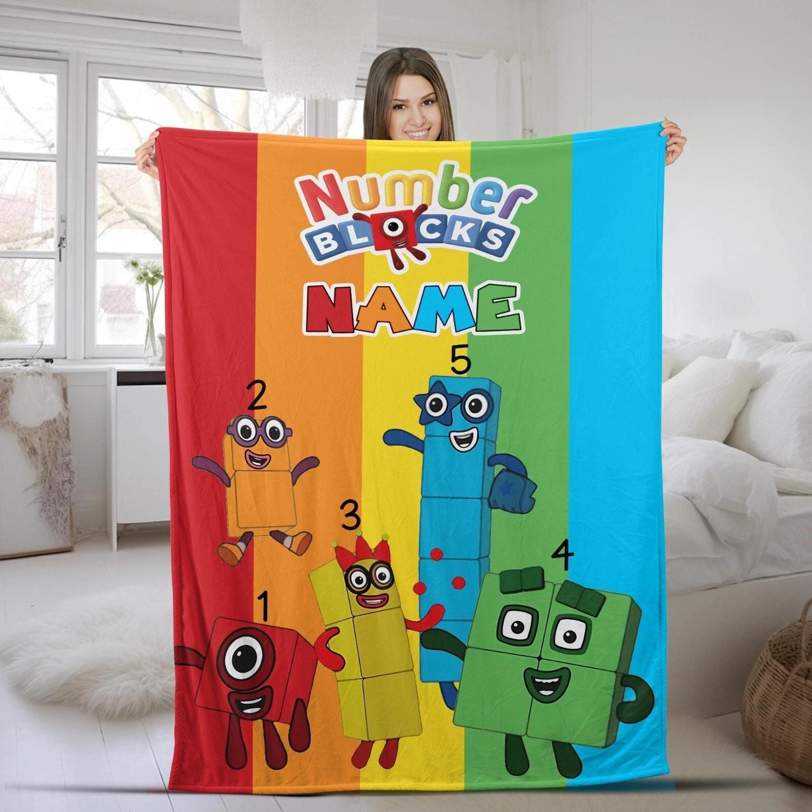 Numberblocks Blanket Personalized Numberblocks Fleece Sherpa Blanket