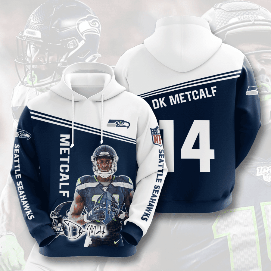 DK Metcalf Seattle Seahawks 3D All Over Print Hoodie & Zip Hoodie