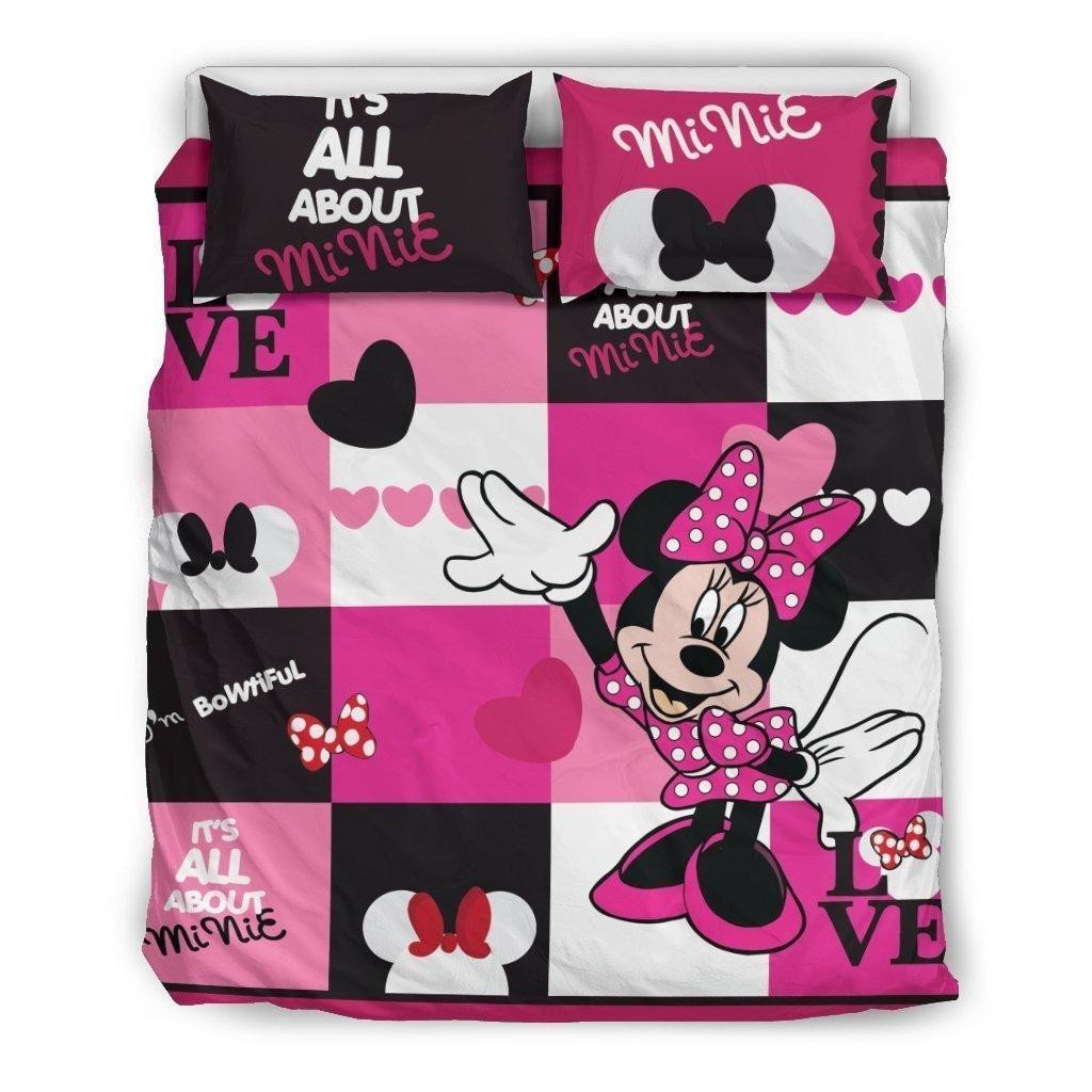 Minnie Bedding Set DN It’s All About Minnie Duvet Covers Black