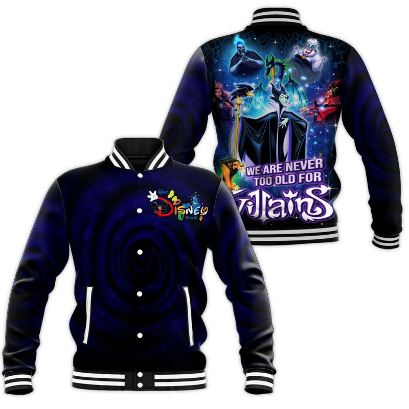 We Are Never Too Old For Villains Baseball Jacket