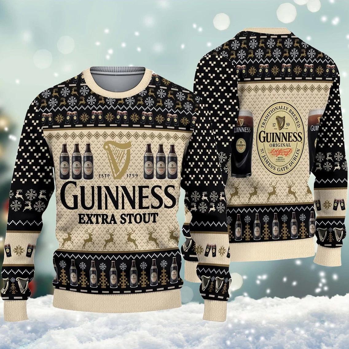 Guinness Beer Ugly Christmas Sweater Guinness Beer Ugly Christmas Sweater