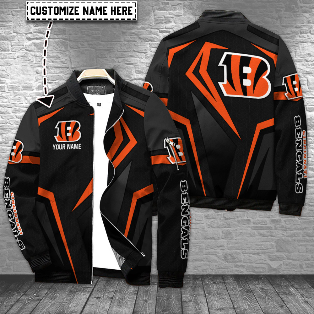 Cincinnati Bengals Personalized Bomber Jacket BG725