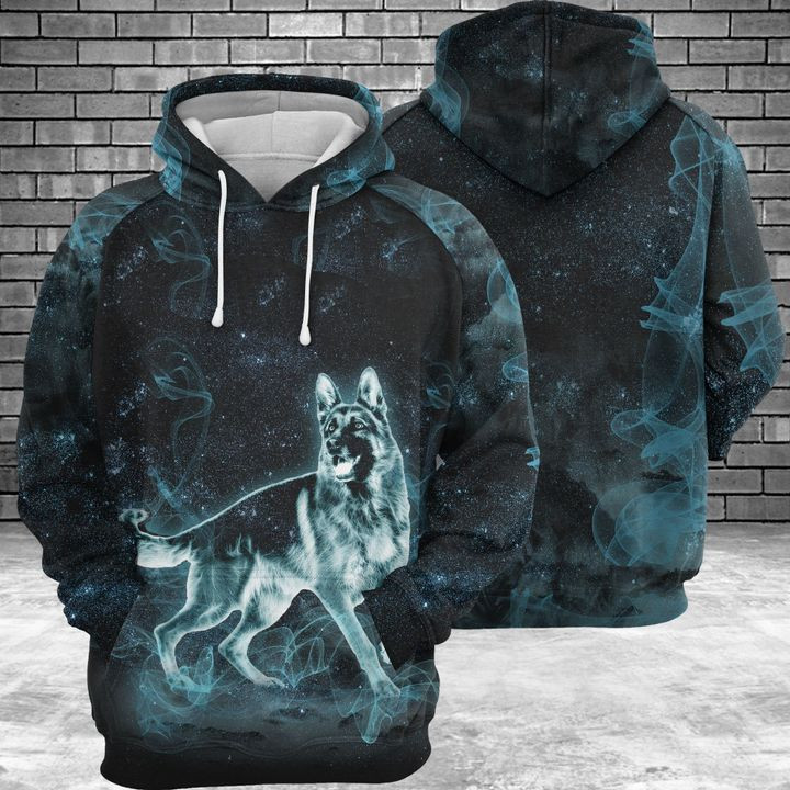German Shepherd Galaxy 3D All Over Print Hoodie & Zip Hoodie