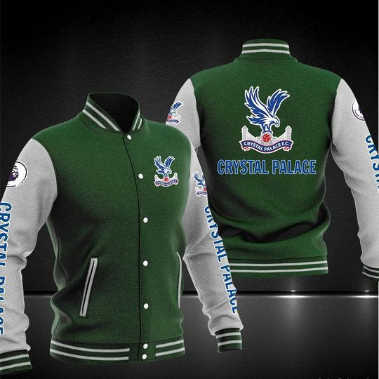Crystal Palace FC Green Grey Baseball Jacket