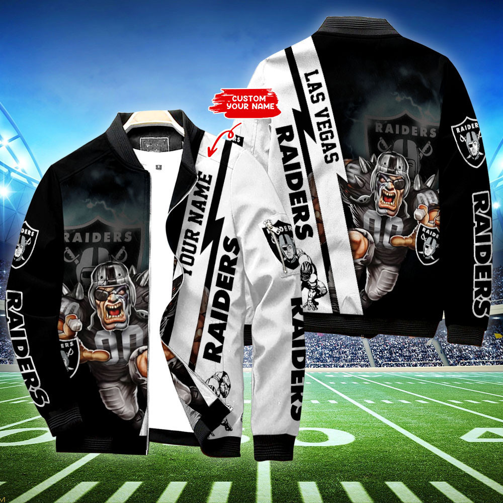 Las Vegas Raiders Personalized Bomber Jacket BG536