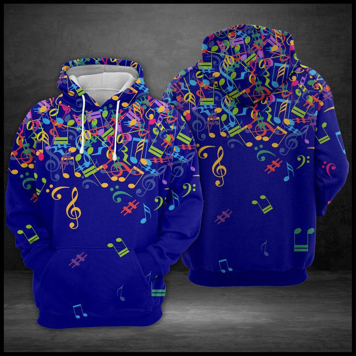 Colorful Music Notes 3D All Over Print Hoodie & Zip Hoodie