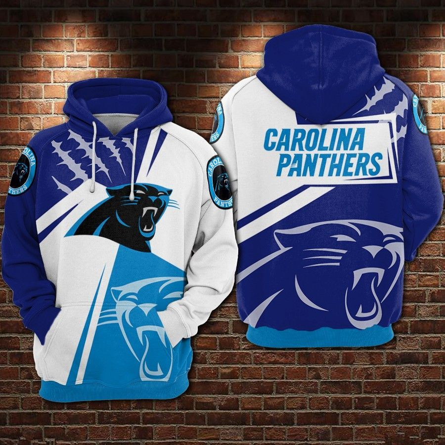 Carolina Panthers Football Blue White 3D All Over Print Hoodie & Zip Hoodie