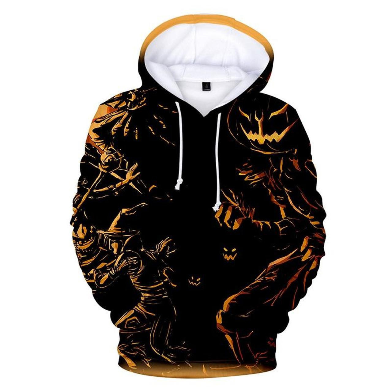 Halloween Jack O Lantern Pumpkin Lantern 3D All Over Print Hoodie & Zip Hoodie