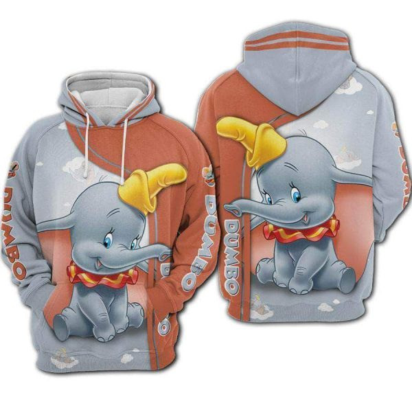 Dumbo Cartoon 2k756 Lover Gift,dumbo All Over Print 3d Hoodie 1383