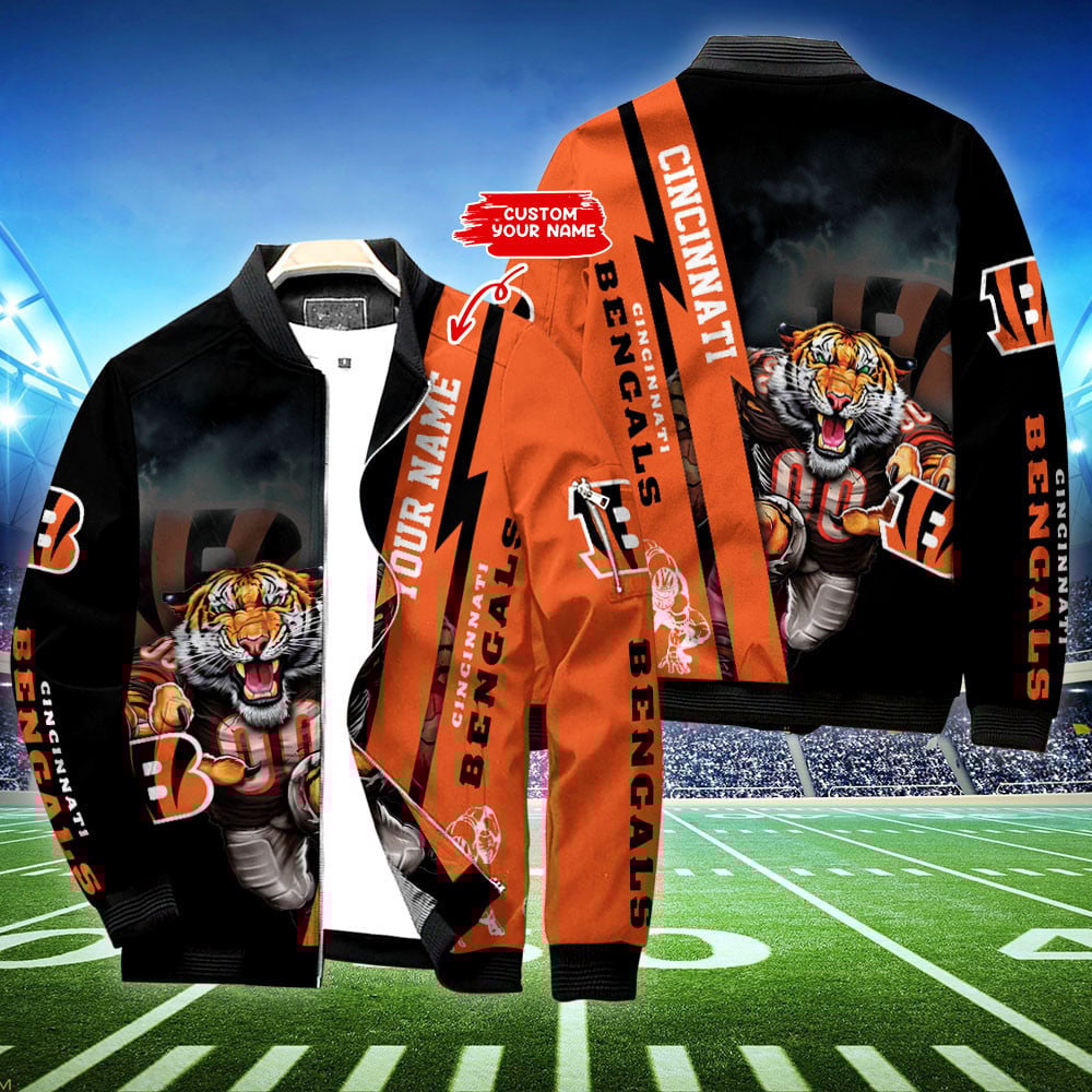 Cincinnati Bengals Personalized Bomber Jacket BG534