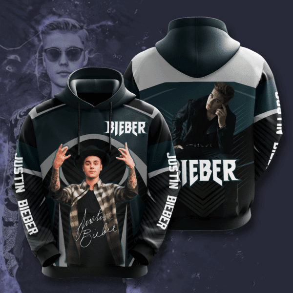Justin Bieber Signature Design Gift For Fan Custom 3d Hoodie All Over Printed Hoodie