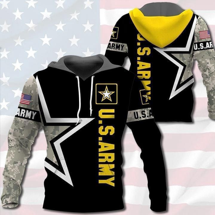 Us Army Star 3D All Over Print Hoodie & Zip Hoodie