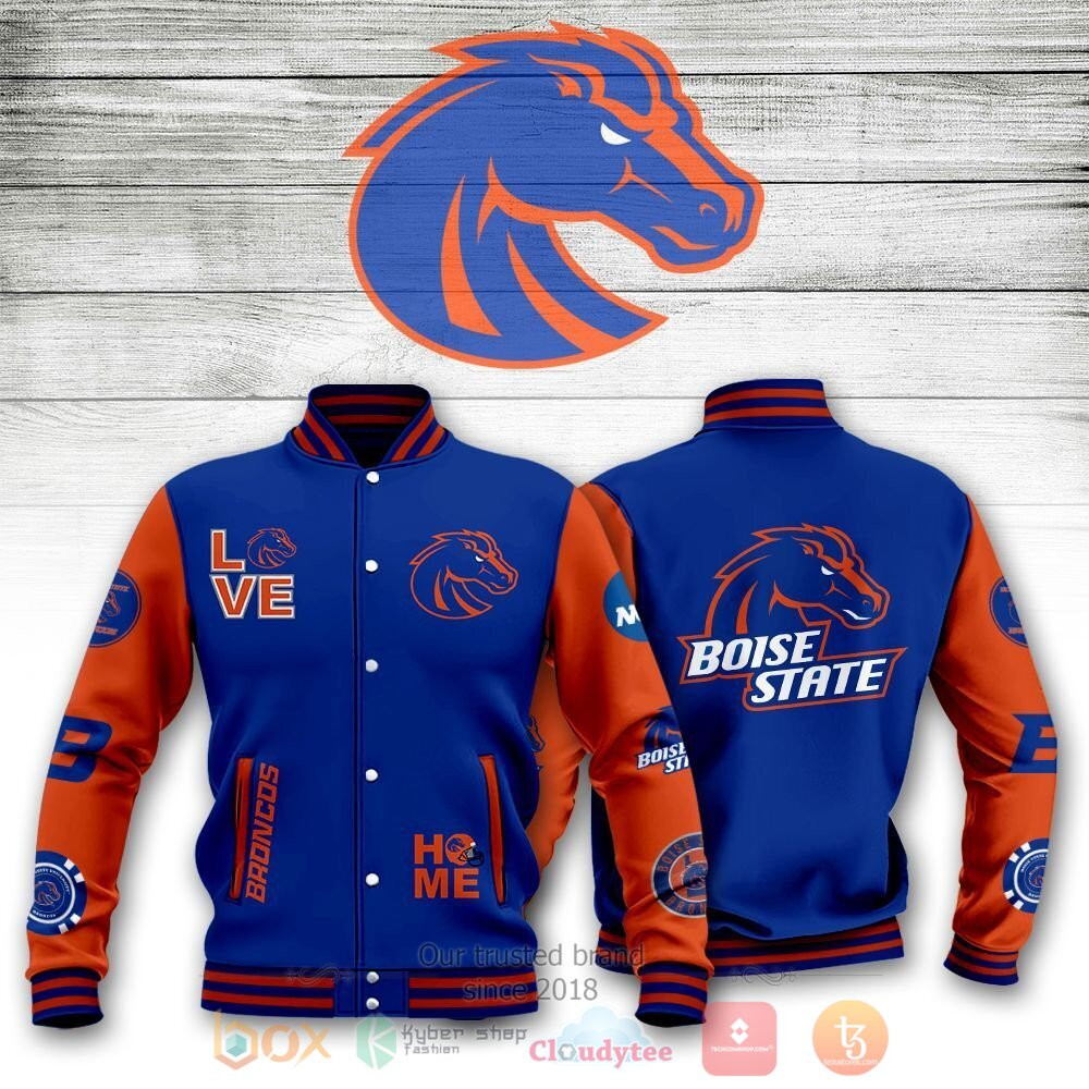 Boise State Broncos Home Love Blue Orange Baseball Jacket