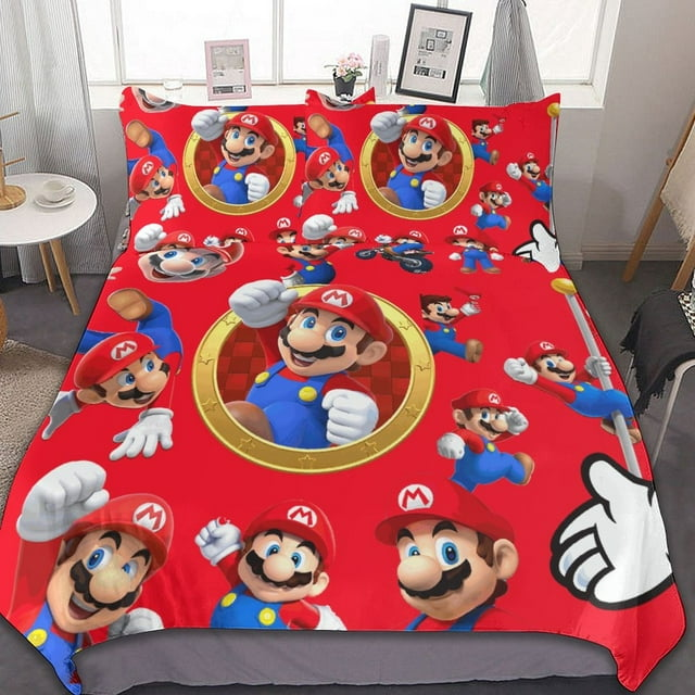 Mario Bedding Set Mario Different Poses Graphic Duvet Covers