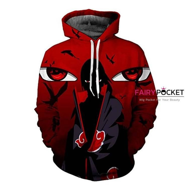 Naruto Uchiha Itachi Red 3D All Over Print Hoodie & Zip Hoodie