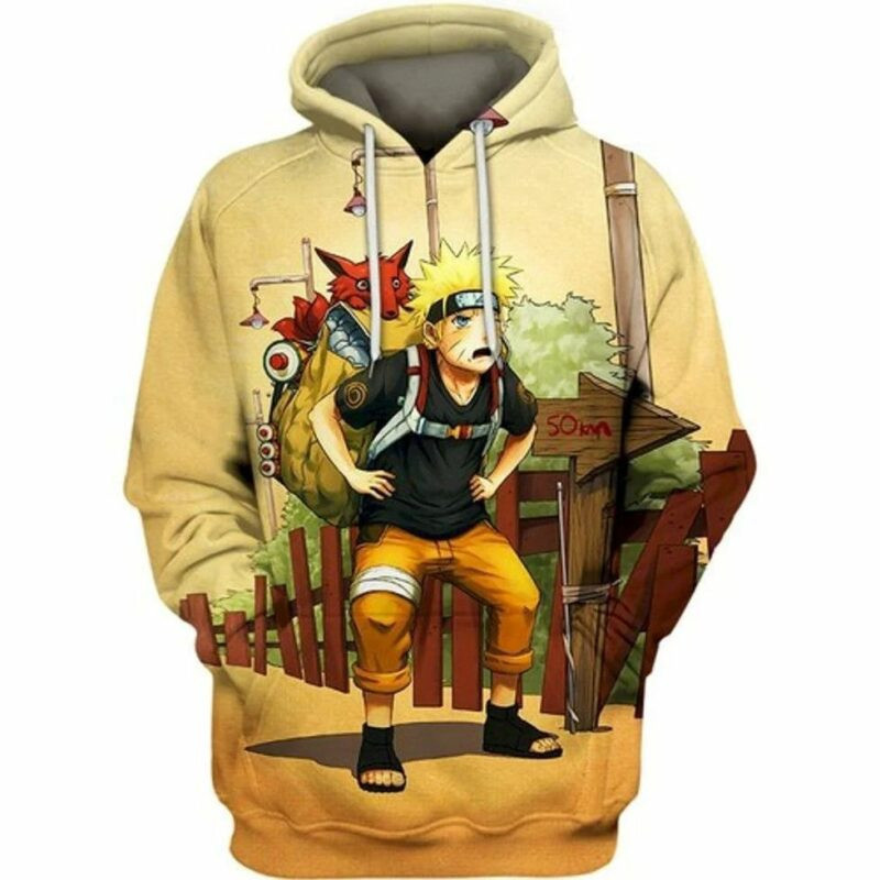 Kurama And Naruto Anime All Over Printing 3d Hoodie