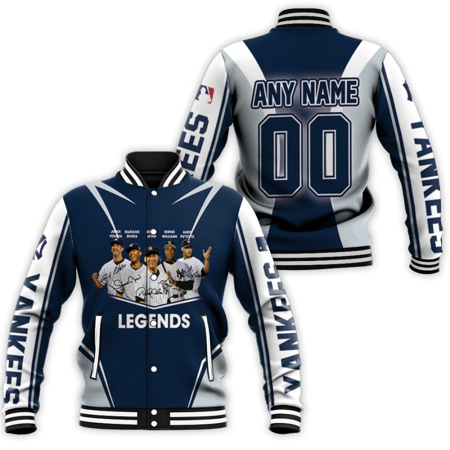 New York Yankees Custom Name Number Baseball Jacket V6